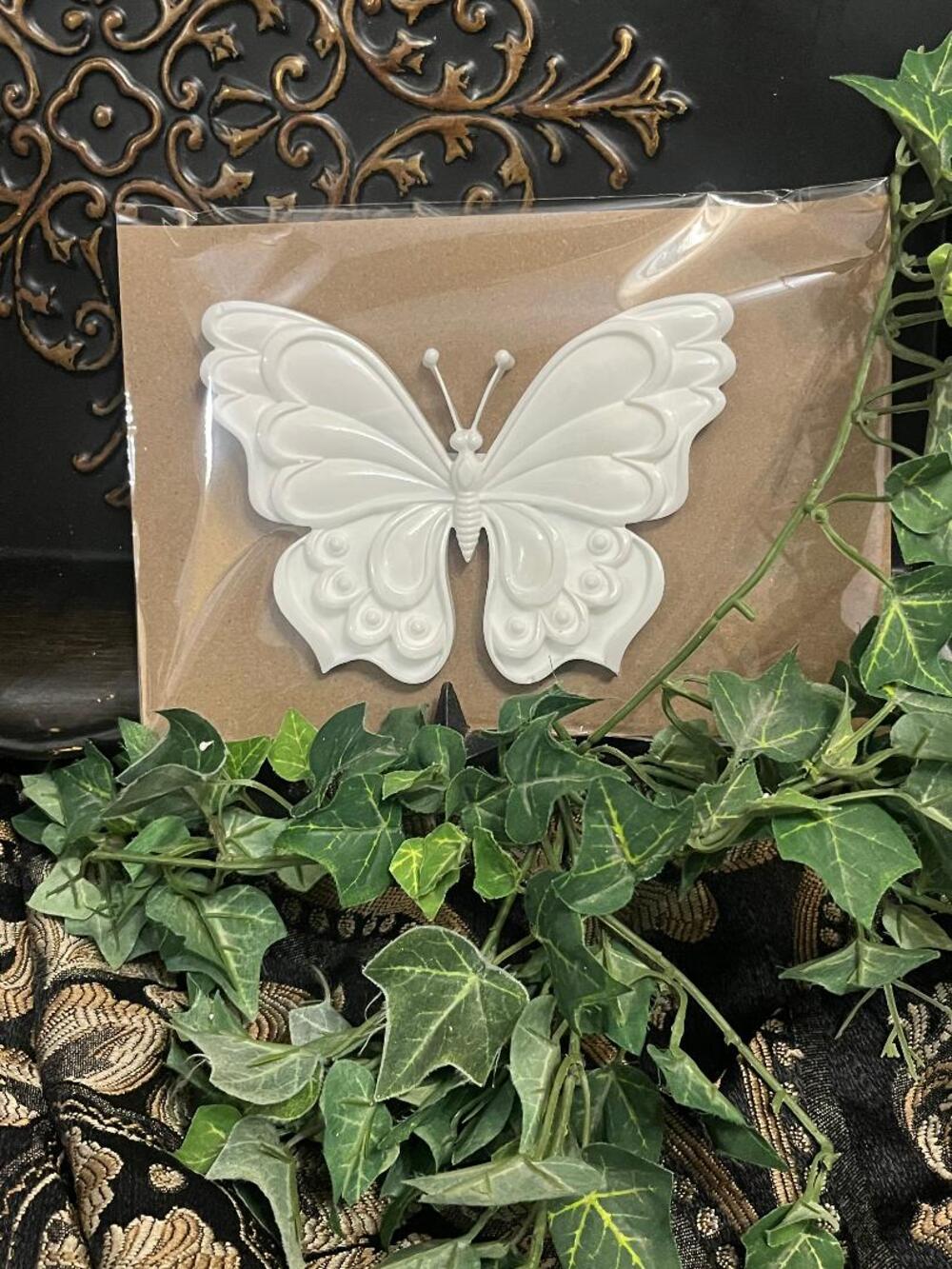 Large Unfinished Butterfly Resin Applique